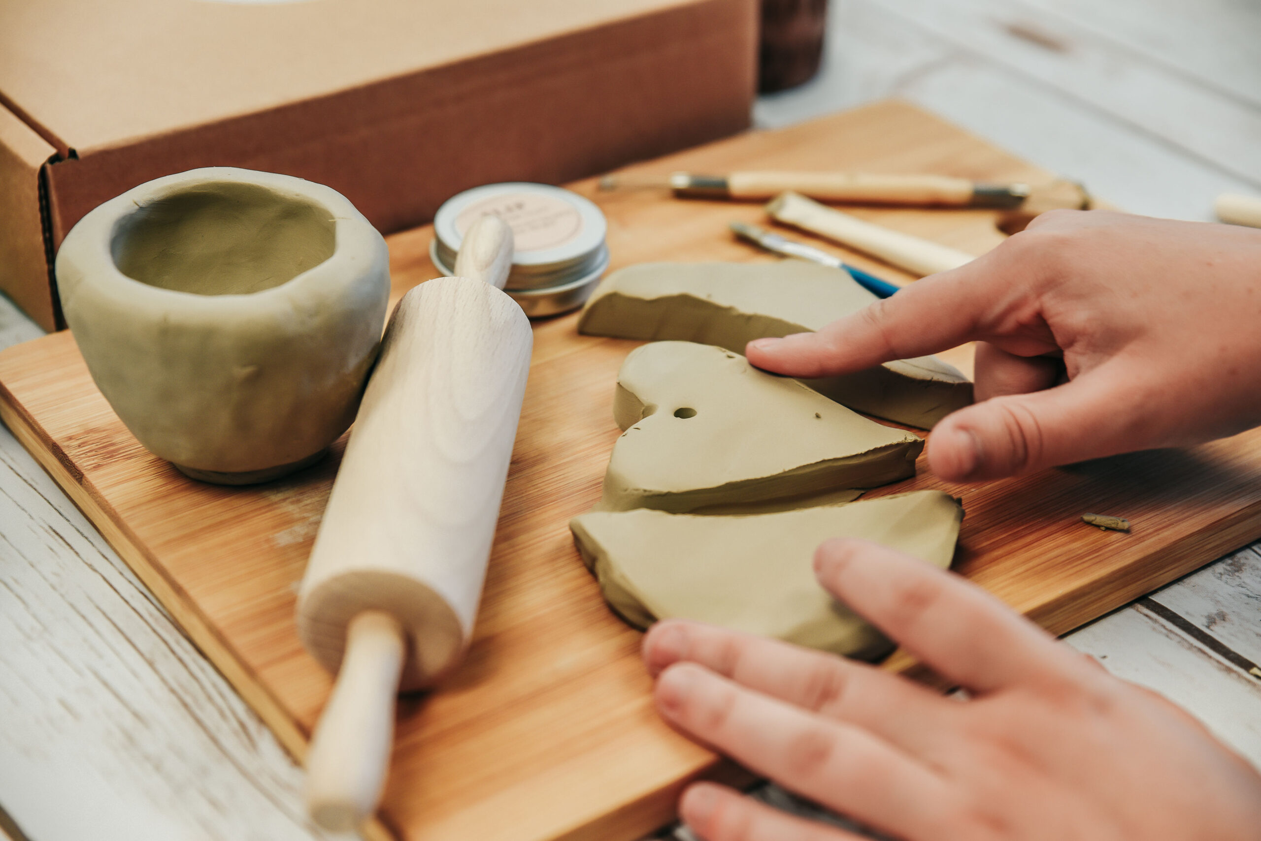 Clay at Home Kit for 2 Jasmine Pottery Studios